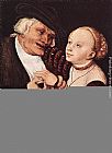Old Man and Young Woman by Lucas Cranach the Elder